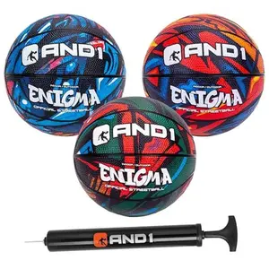 AND1 Mini Basketball 3 Pack Set for Kids (Deflated w/Pump Included): - Size 3 7-Inch Premium Youth Size Basketballs, Easy to Grip, Made for Indoors and Outdoors