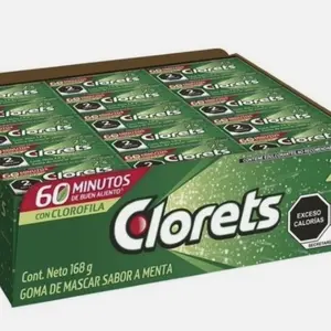 Clorets Mints Goma De Mascar Menta 2's 168g 60 pcs
