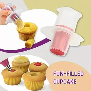 Cupcake Corer, 3 Counts/set Plastic Cupcake Filler, Durable Plastic Cupcake Filling Tool, Baking Tool for Cupcake, Muffin, Cake, Pastry Decorating Tools