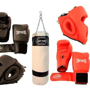 Last Punch Boxing Package New 1 Pair of Headgears 2 Pair Gloves & Punching Bag