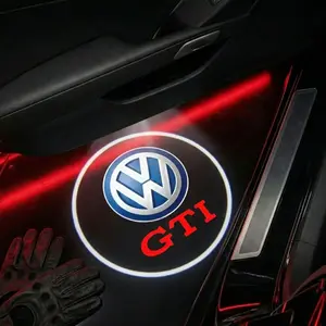 Volkswagen Gti Carbon Fiber Welcome Lights Set, Car Door Projection Lamp, Laser Light, Custom Decorative Floor Lamp, Car Light Embellishments (batteries Not Included)