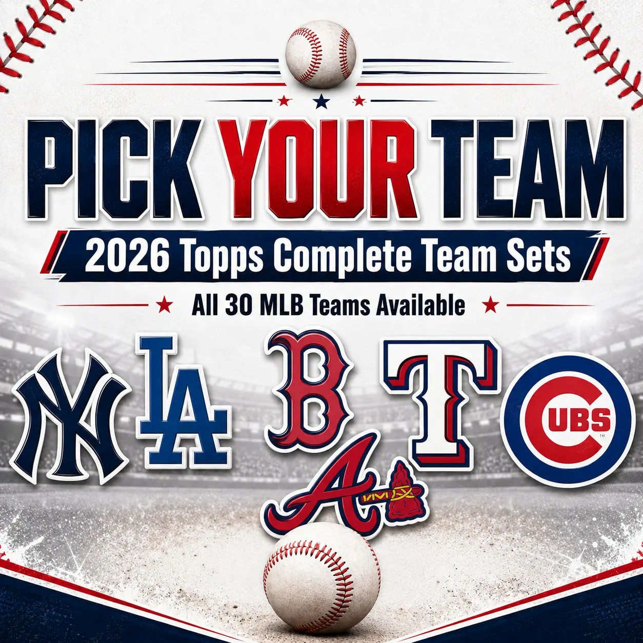 2026 Topps Baseball Complete Team Sets – Pick Your Team