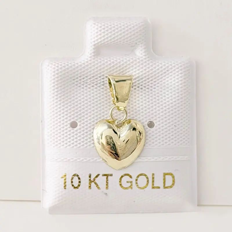10k Gold Pendant - Flat Heart