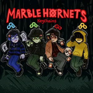 Marble Hornets Accrylic Keychain - Tim Jay Alex Bria Charm Keyring, Cute Keyring Accessory, Fun Charm For Backpack Or Purse | High Quality and Customer Favorite Items