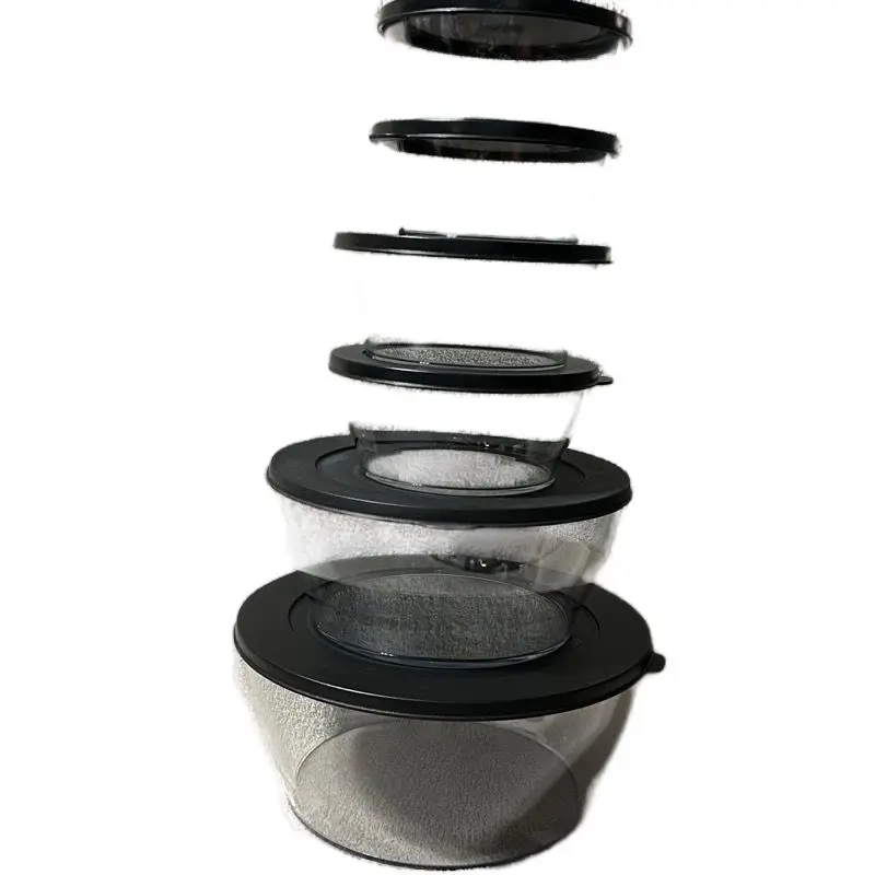 Tupperware Crystal Clear Store & Serve 6pc Set - Durable Plastic Storage Containers with Secure Lids for Easy Organization