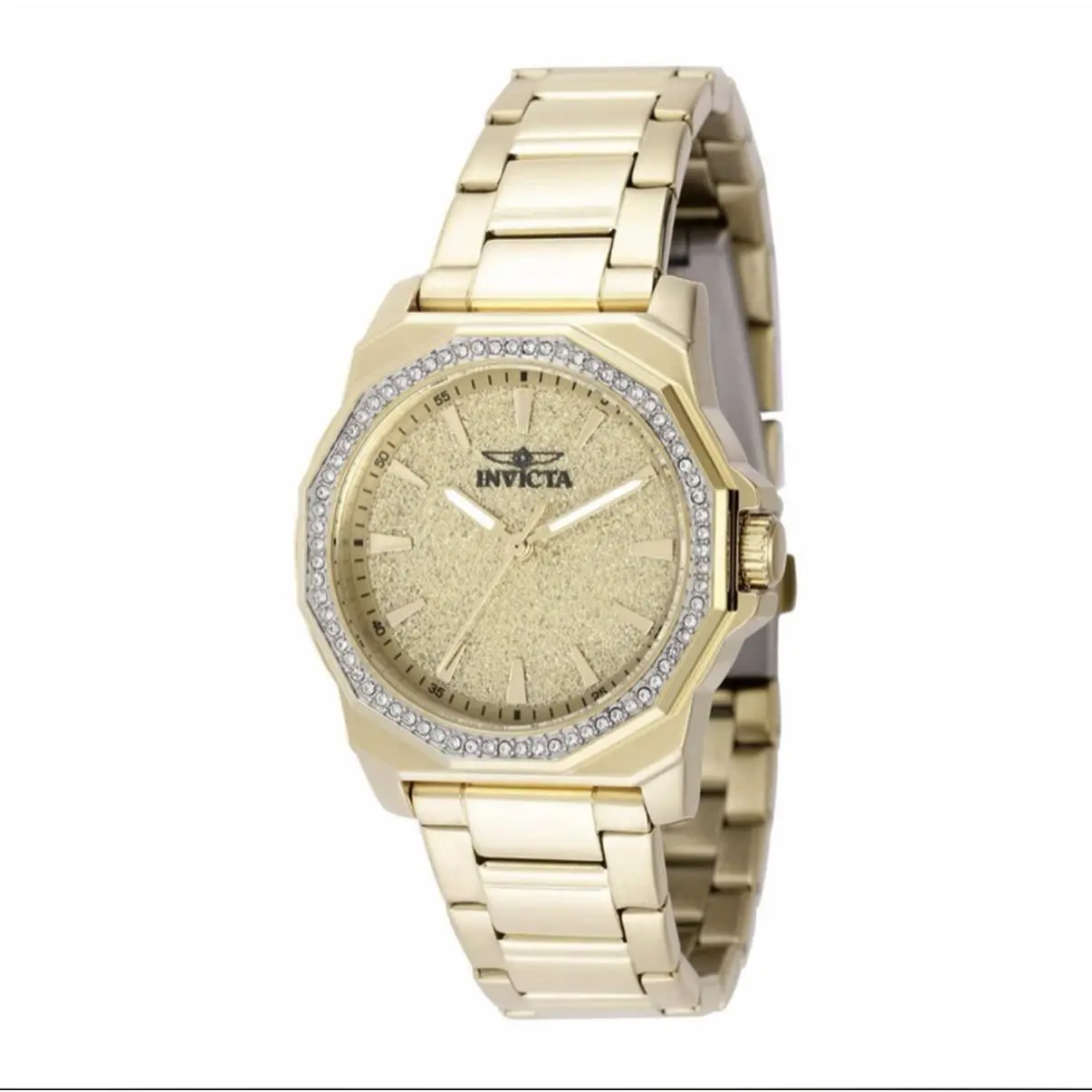 Invicta 49130 Gold Tone Watch with Crystal Accents and Elegant Design