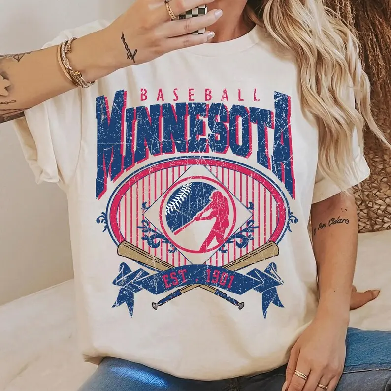 [Sale Up To 50%] Vintage 90s Style Minnesota Baseball Shirt, Game Day Tshirt, Minnesota Team Baseball Tee, Sunday Minnesota Mascot T-Shirt, Twins Fan Apparel