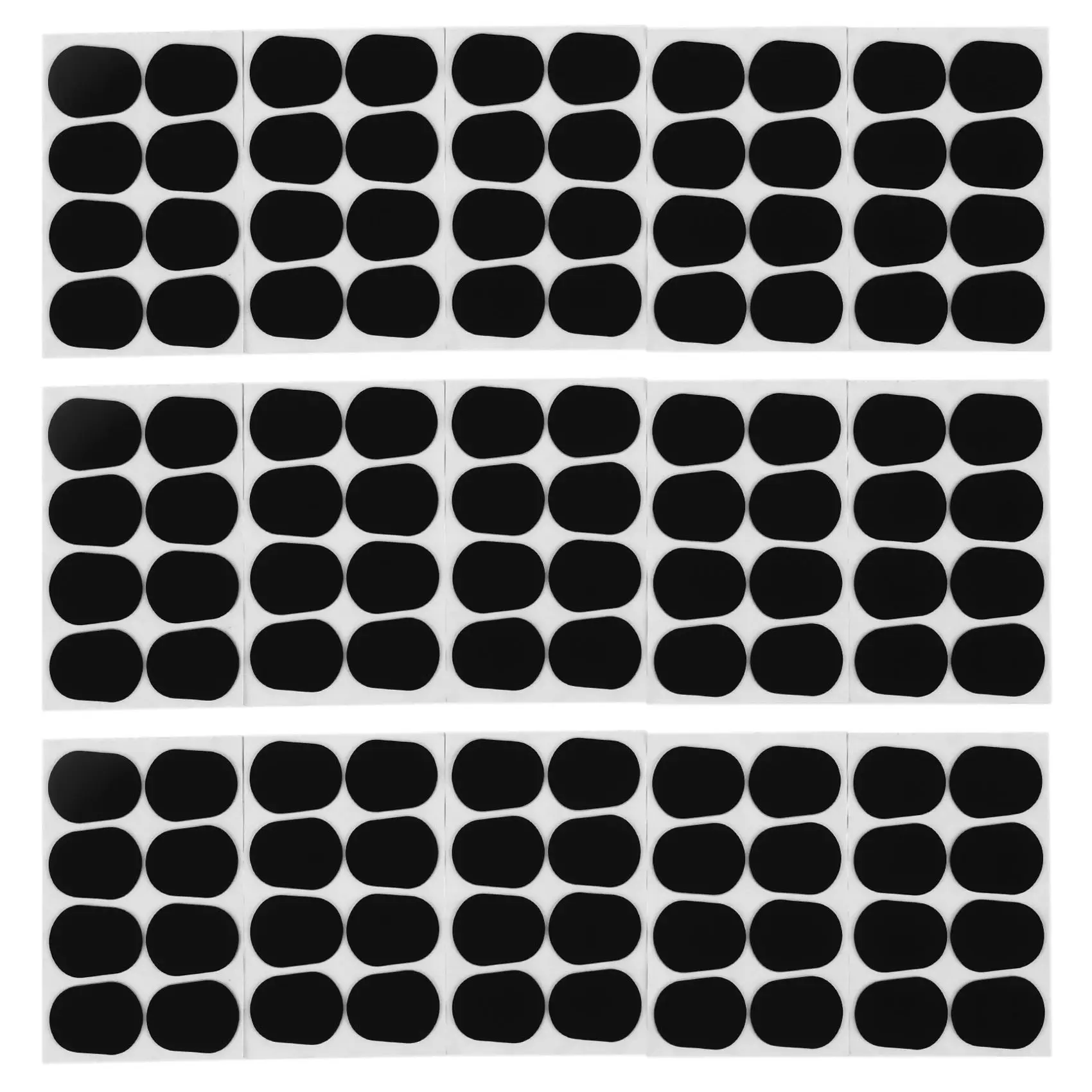 120 Pcs Silicone Sax Mouthpiece Cushions, 0.8 mm Round Black Clarinet/Sax Vibration Reduction Mouthpiece Patches Pads for Tenor/Alto Instruments