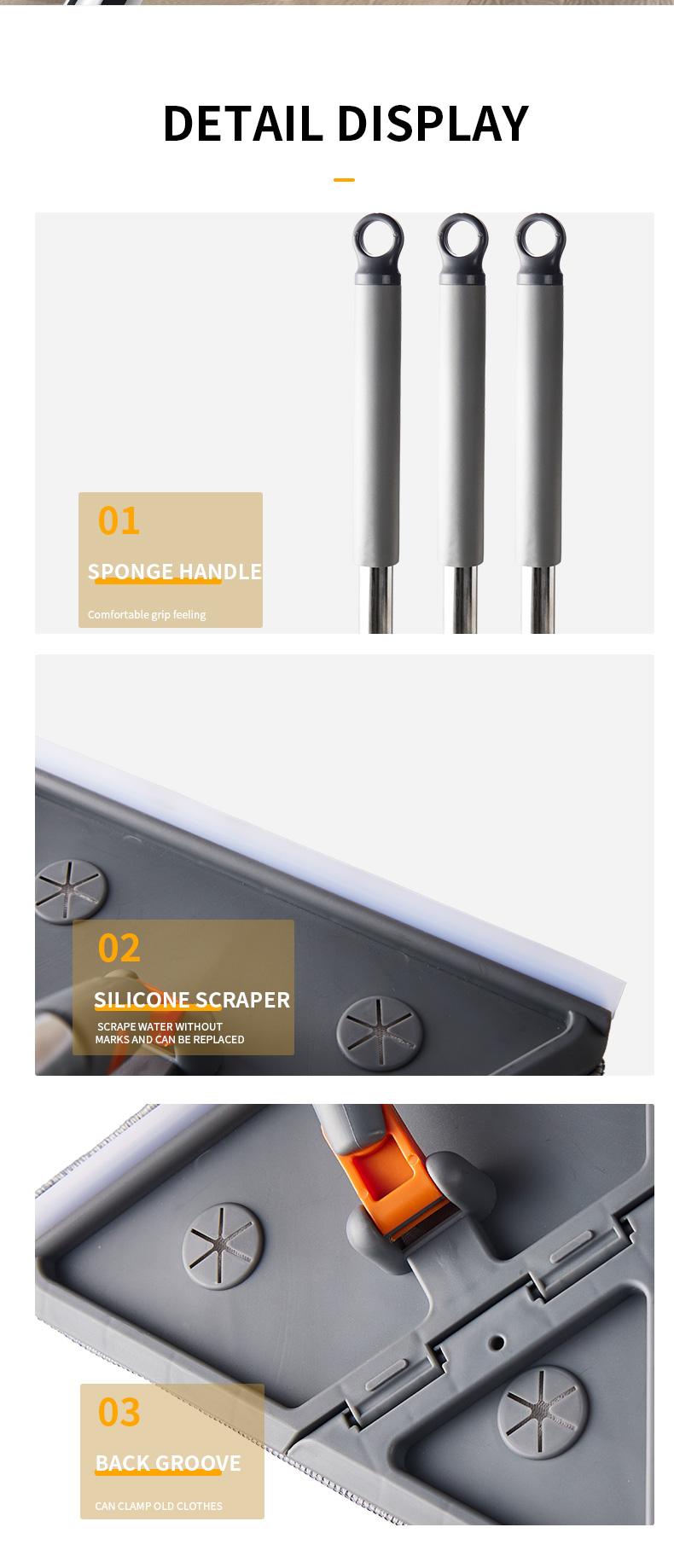 Wall Mop Cleaner with Long Extension Pole 29-90 Inch | 360° Rotatable Wall Cleaning Mop with 6 Replacement Pads | Multi-Use Cleaner for Walls, Floors, Ceilings & Windows