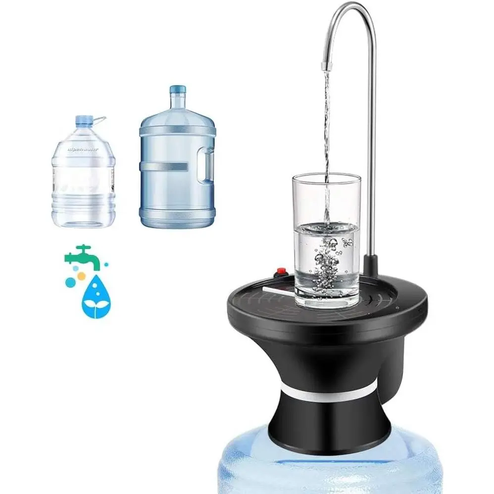 Water Dispenser Pump, Automatic Electric Water Dispenser Pump for 2-5 Gallon Water Buckets, USB Rechargeable, with Two Switch Controls, Stable and Portable, Suitable for Home, Kitchen, Office, Camping