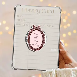 F Off I'm Reading Red Bow Coquette Magnetic Kindle Grip Book Lover Cute Bookish Kindle Accessories Phone Holder PopSocket Phone Grip Magnetic Pop Socket Phone Grip