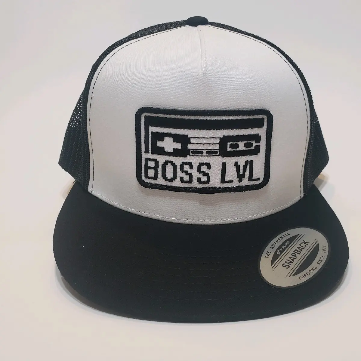 BOSS LVL Creations Unisex Trucker Hat - Classic Black & White