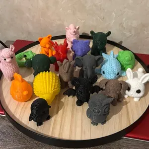 Cute 3d printed knitted animals