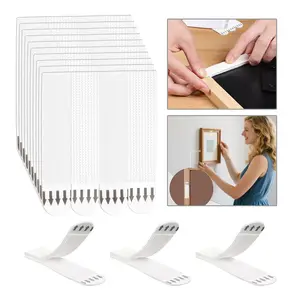 Wall Sticky Picture Hanging Strips,Heavy Duty Sticky Picture Hangers for Walls,Hanging Pictures Without Nail,Damage Free Refill Adhesive Poster Strips for Frame Mounting.