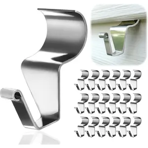 24-Pack Vinyl Siding Hooks Hanger, Heavy Duty Stainless Steel Vinyl Siding Clips, No-Hole Needed Front Porch Decor, Siding Hooks for Hanging Outdoor