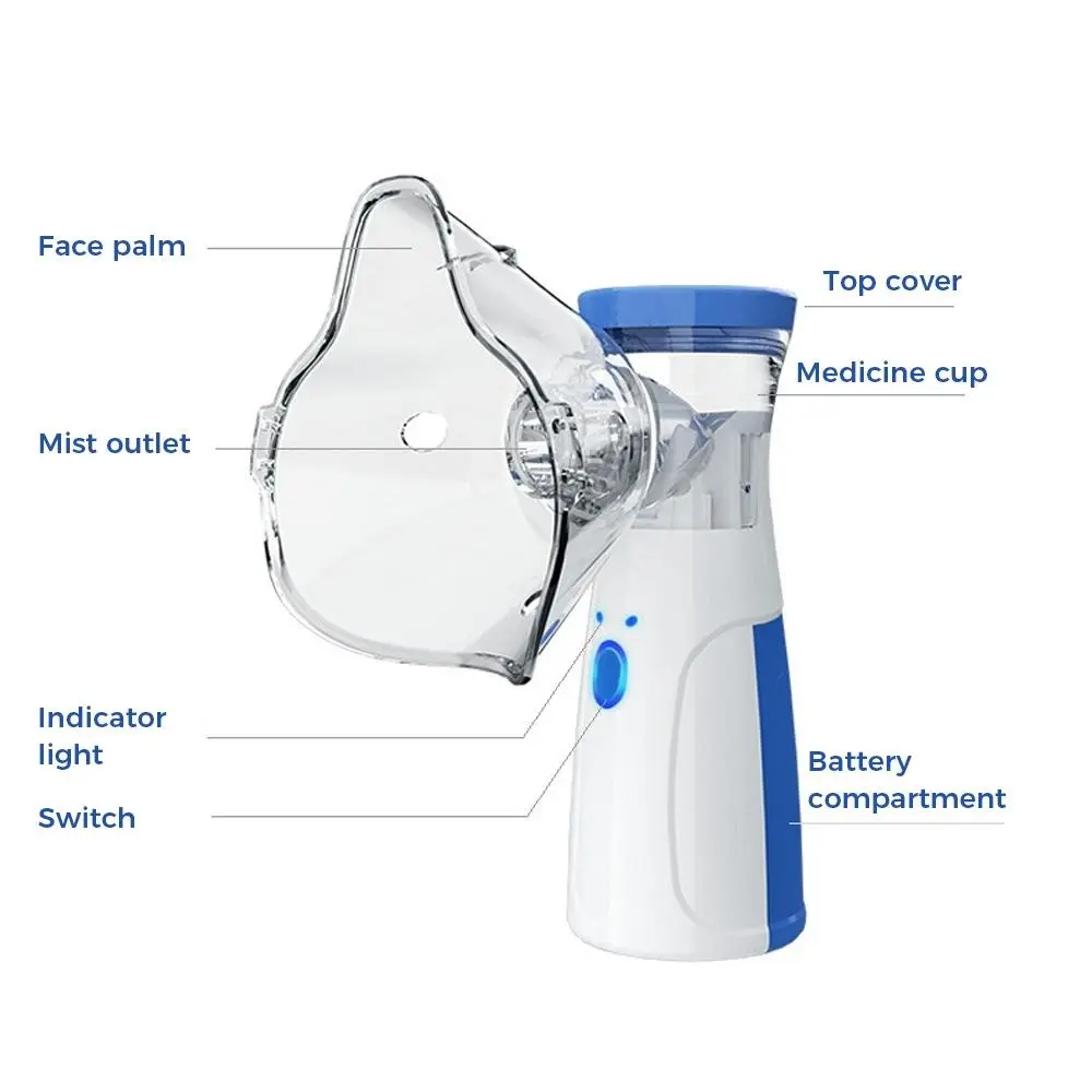 Portable Smart Humidifier with Auto-Cleaning & Dual Modes Rechargeable Handheld Design for Home Travel Professional Respiratory Care for Adults Kids USB Charging Long Battery Life Micron-Level Humidification Ultra-Low Noise 25dB