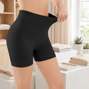 Women's 3 Pack Seamless Anti Chafing Slip Shorts - Invisible Under Dress Shaping Boyshort Panties Comfortable Breathable Underwear for Daily Wear and All-Day Comfort