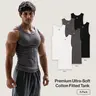 Haus | Premium Ultra-Soft Cotton Fitted Tank 6 Pack Fabric Menswear