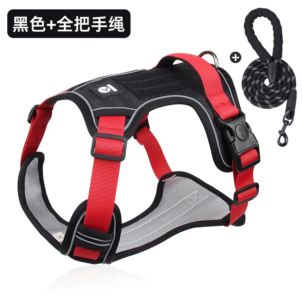 Black Harness + 1.5m Reflective Cords