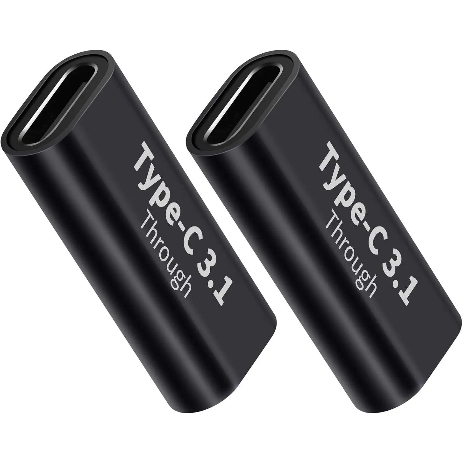 2-Pack USB Type-C Female-to-Female Plug Adapter, Fast Charging & 10Gbps Data Transfer Extension, Pocket Size & Portable Adapters & Cables for Cellphones, Electronic Devices, Pocket Size Adapters & Cables