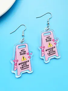 Cute Acrylic Earrings, Creative Design Dangle Earrings, Statement Earrings, Fashionable Daily & Gift Wear for Women, Earrings Jewelry