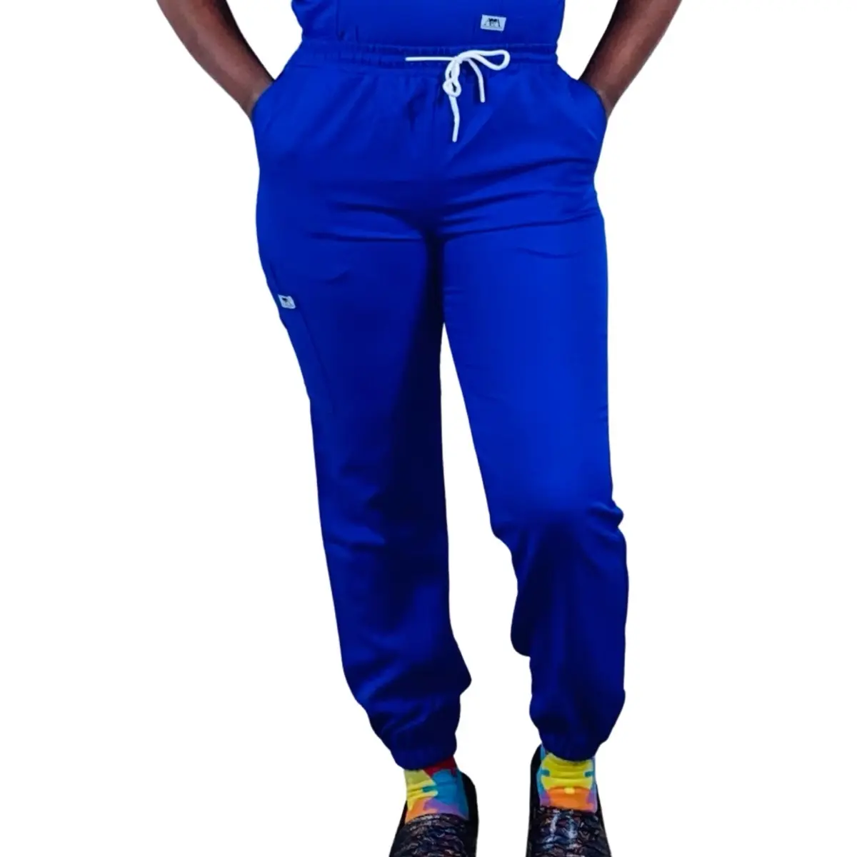 Ameik Amour’s ‘Modesty’ Scrub Joggers Women Cute Scrubs Affordable Hospital Uniforms Stretch Clothing Comfortable Jogger Uniforms Womenswear Workwear Stylish Work Uniforms Nurse Scrub Set Healthcare Workers Curvy Drawstring Elastic Adjustable Stretchy