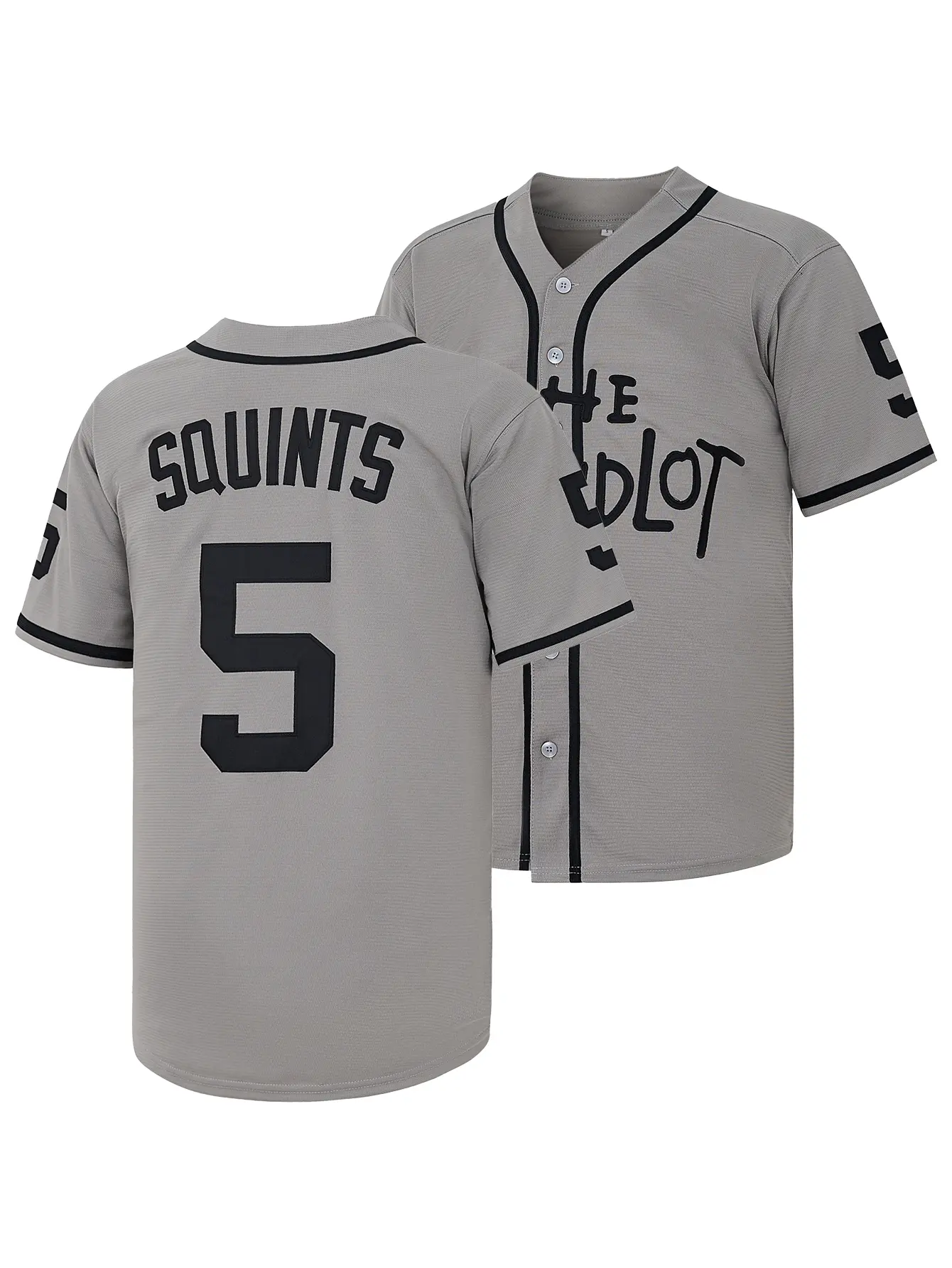 Men's Squints #5 THE SANDLOT Baseball Jersey, Letter Number Embroidery ，Gifts for Movie Lovers