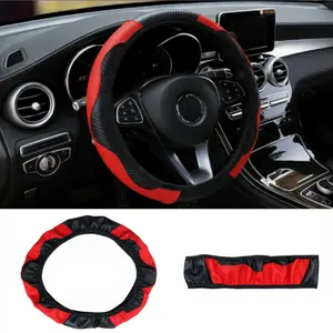 Car Steering Wheel Cover,14.56-14.96 Inch Universal Fit,Wear-Resistant Durable,Comfortable Grip,Protects Against Cracks Moisture Dust,for Safe Driving and Car Interior Decoration Car Accessories Steeringwheelcover