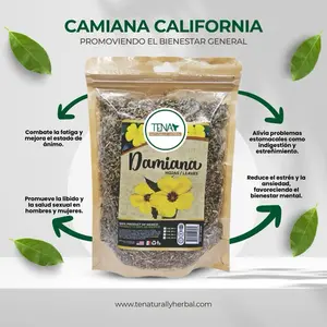 Damiana Leaf Premium Dried Herb 4oz - Aromatic Herbal Tea & Wellness for General Wellness, Featuring Natural Ingredients for Mental Health - Beverage
