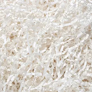 2 LB Crinkle Cut Paper Shred Filler White Crinkle Shredded Paper for  Box -  Basket Bag Filler - Grass Cushion Stuffing for Christmas Holiday Packaging Wrapping