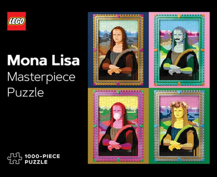Lego Masterpiece Brick-Built Jigsaw Puzzle: Mona Lisa 1,000-Piece Full-Color Set for Museum Goers, Great for At-Home Fun