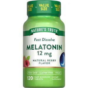 Melatonin 12 mg | 120 Tablets | Maximum Strength | for Sleep