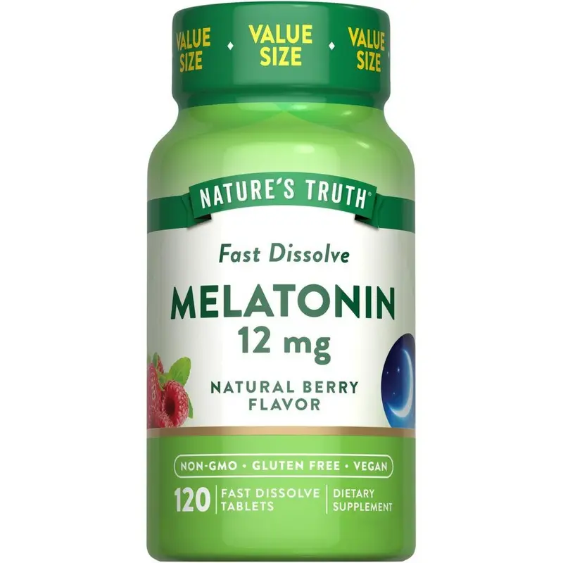 Melatonin 12 mg | 120 Tablets | Maximum Strength | for Sleep