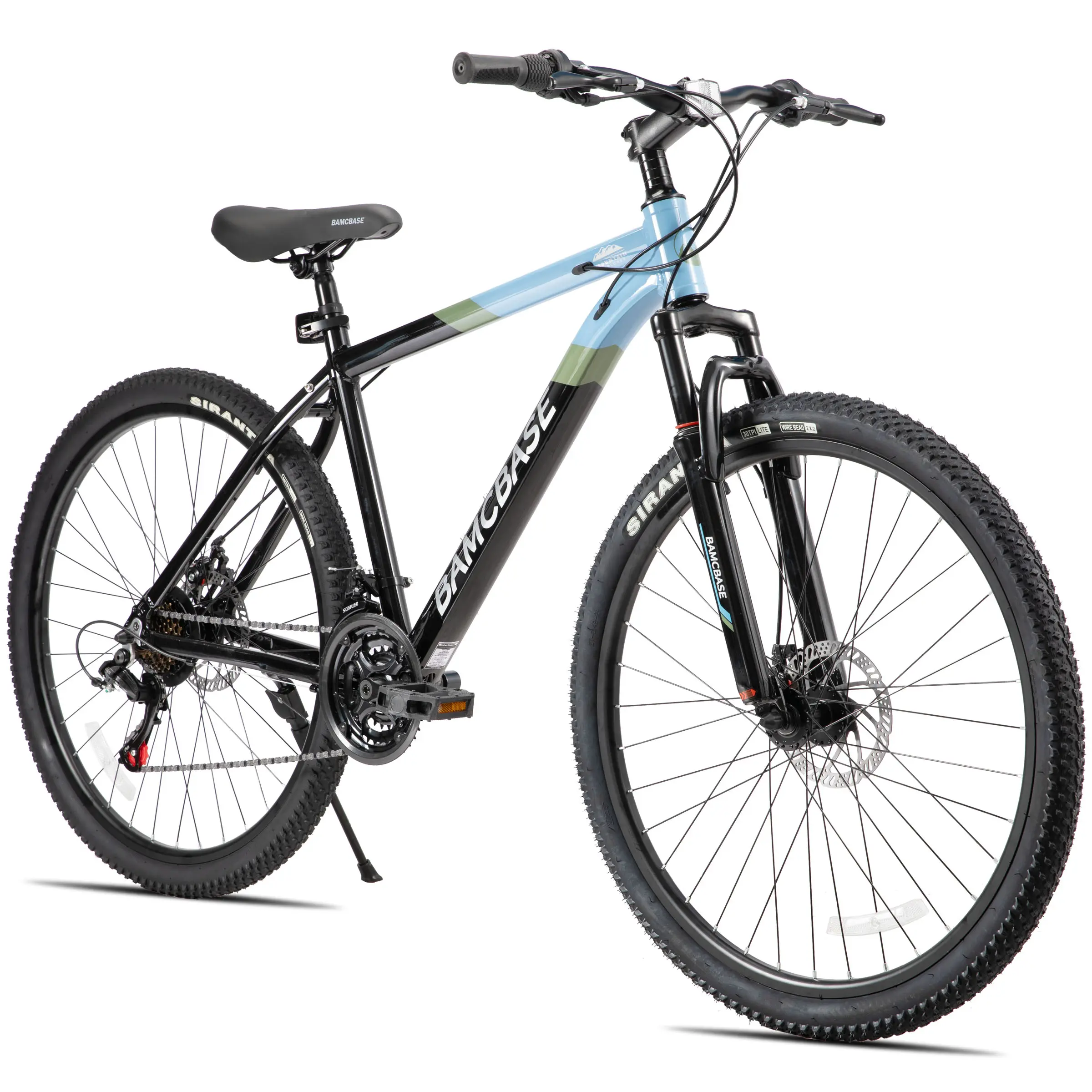 HILAND Mountain Bike for Men and Women, 21-Speed Adult Bicycle with Lightweight Aluminum Alloy Frame, Dual Disc Brakes, 26/27.5 Inch MTB Trail Bike for Cross-Country Commuting and Trail Riding