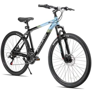 HILAND Mountain Bike for Men and Women, 21-Speed Adult Bicycle with Lightweight Aluminum Alloy Frame, Dual Disc Brakes, 26/27.5 Inch MTB Trail Bike for Cross-Country Commuting and Trail Riding
