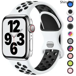 Breathable Sport Silicone Watch Band for Apple Watch – Soft Strap 38–49mm (Series 3–Ultra, SE)