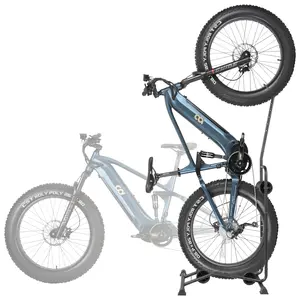 CyclingDeal Upright E Bike Fat Tire Bike Stand - Vertical & Horizontal Bike Rack Bicycle Storage Stand - Vertical E Bike Rack Garage - Fat Tire Bike Storage Rack - Holds Bikes up to 50kg