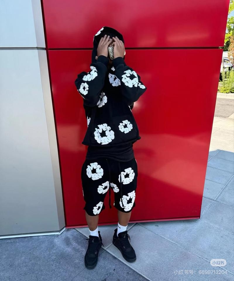 Denim Tears Unisex Fashionable Foam Cotton Printed Hoodie & Sports Suit Classic European and American Style Comfortable Durable Versatile for Multiple Occasions All Seasons