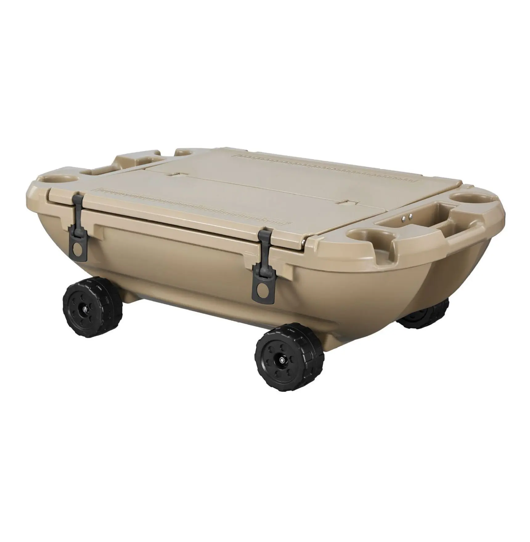 40 QT Floating Cooler Amphibious Ice Chest with Wheels, Tow Rope & Dry Storage - Apricot - Water & Land Cooler for Lake, River, Pool, Beach, Camping