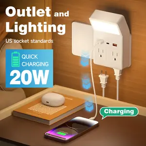 Specially designed for US standard wall adapters with night light and stepless dimming derma stamp gua sha