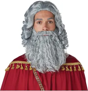 Wiseman Wig & Beard Set - Biblical - Hippie - Deluxe Costume Accessory