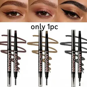 Double Ended Retractable Eyebrow Pencil Shatterproof Waterproof Sweatproof Natural Brow Look
