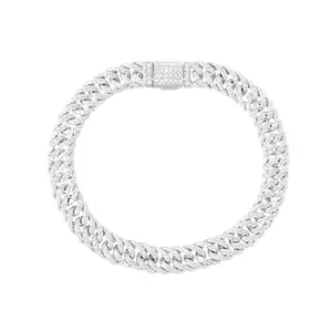 UCCIYO Classic Cuban Bracelet【#B490】Bracelet UCCIYO 18k Gold-Plated Lab-Created Moissanite Chain Bracelet S925 Sterling Silver