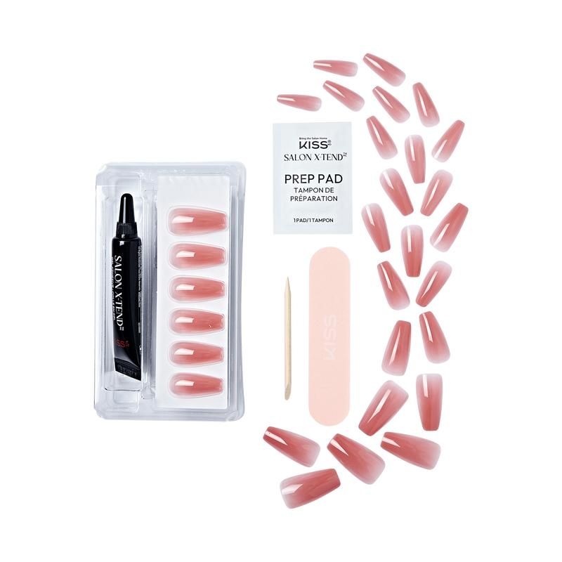 KISS Salon X-tend Color Press On Gel Nails - Flowers