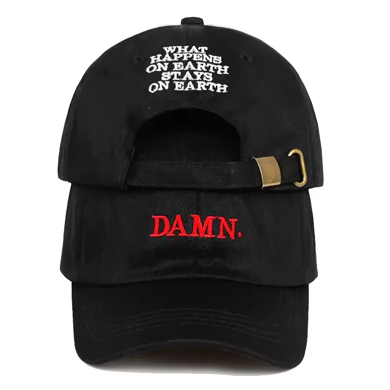 Unisex Spring summer DAMN Hats Embroidered Earth Dad Hat Hip Hop cap Kendrik L@mar Rapper Baseball Cap, As Gift
