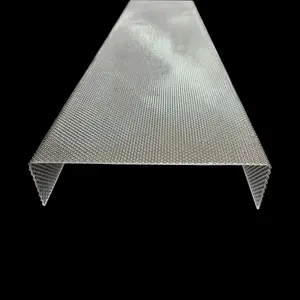 Wrap Around Replacement Light Cover | Garage Light Cover | Clear Prismatic Channel Diffuser | Acrylic