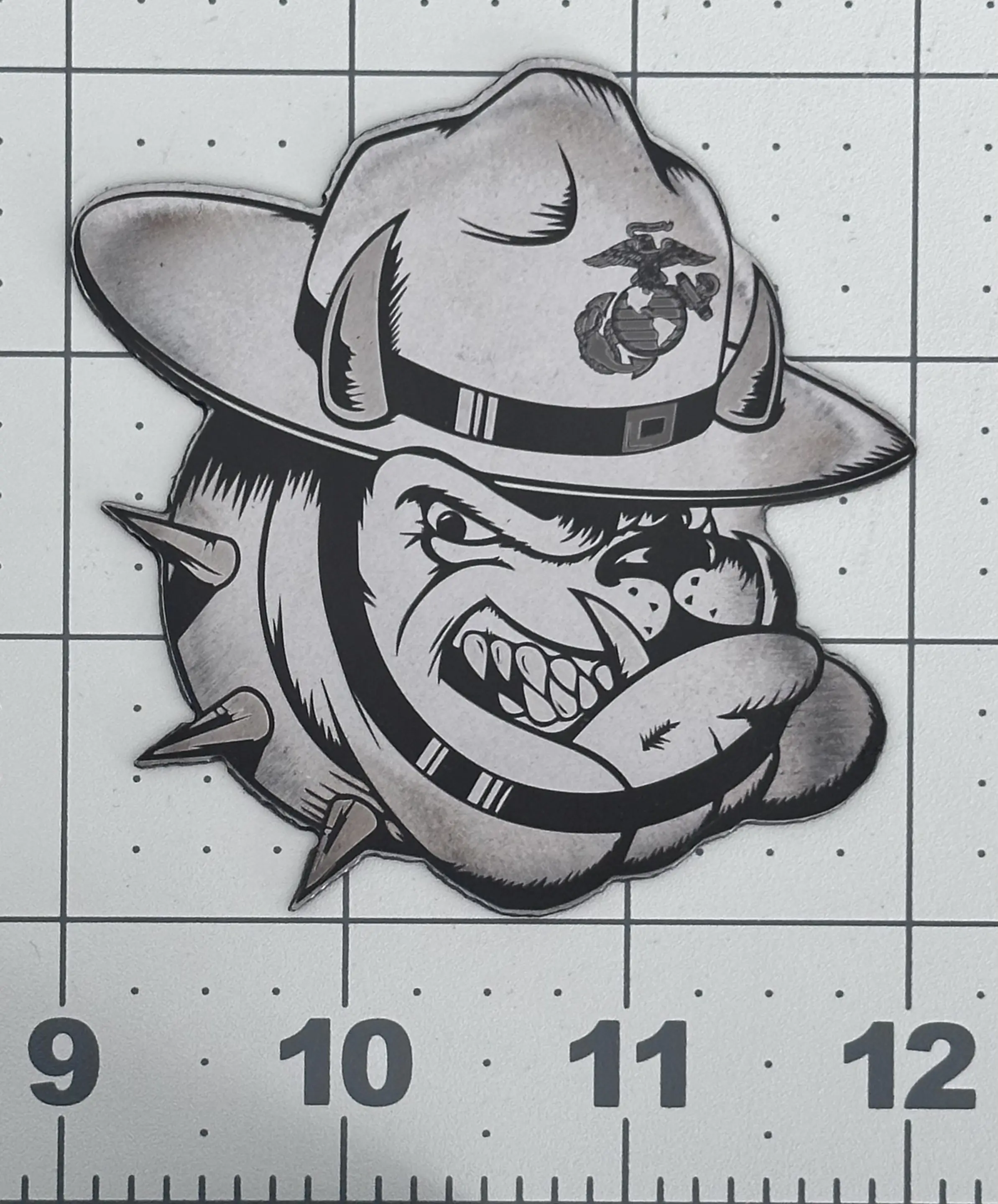 USMC Bulldog Cerakote Metal Morale Patch