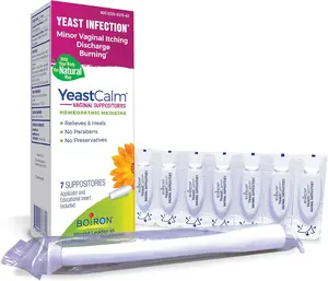 Homeopathic Supp ositories for Yeast Infections, Burning, Discharge, and Minor vagiaee Itching - 7 Count