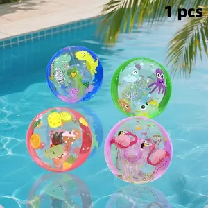 14 Inch Large Size Inflatable Summer Beach Ball for Indoor and Outdoor Games, PVC Pool and Lawn Decoration, Versatile Fun for Holidays