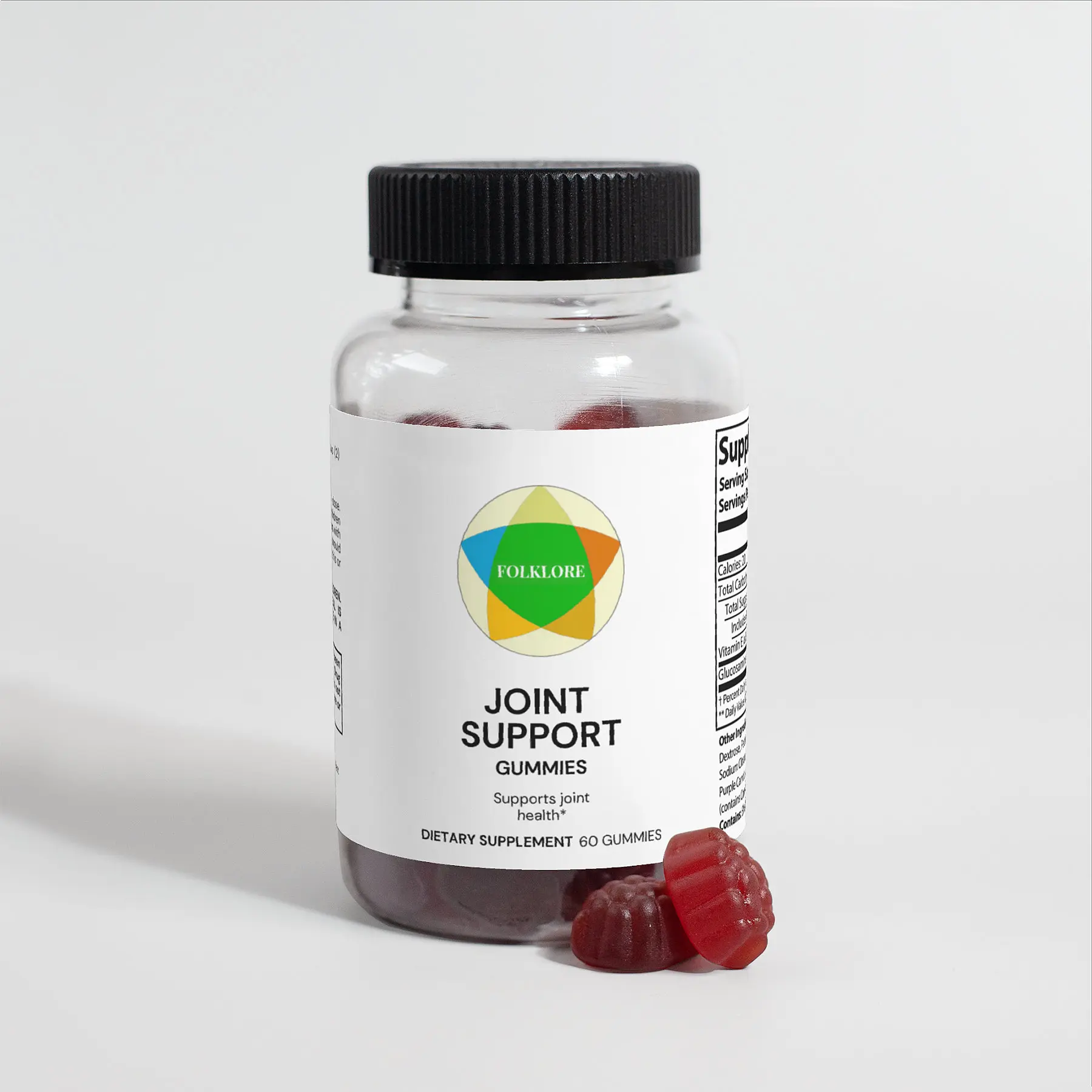 Joint Support Gummies | Glucosamine-Rich, Tasty Raspberry Flavor | Promotes Cartilage & Joint Health | USA Made | 60 Gummies | Gluten-Free, Non-GMO